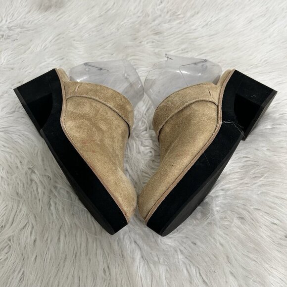 Eileen Fisher Mules Women’s Size 6.5 M Tan Leather Suede Hiya Slip On Platform - Picture 4 of 11